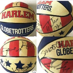 Vintage Harlem Globetrotters Basketball AUTOGRAPHED Basketball